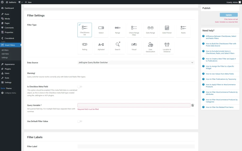 jetengine query builder switcher data source