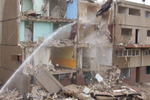 Demolition of the Heygate Estate in Southwark, south London