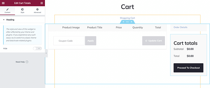 cart totals