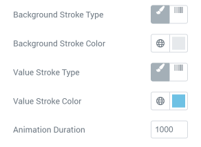 Circle progress settings section