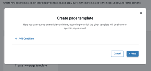 create a page template