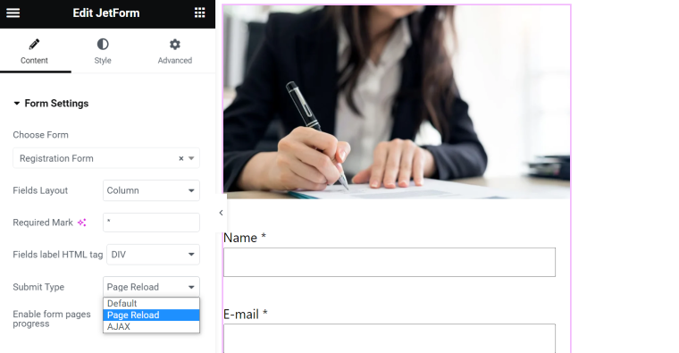 WordPress form with AJAX