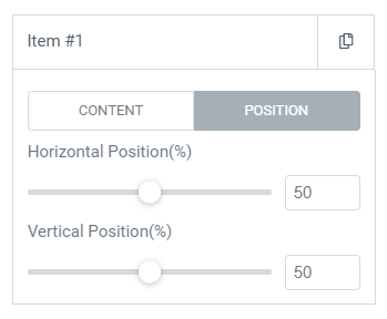 hotspots item position settings