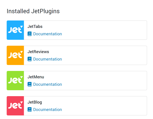 Crocoblock dashboard Installed plugins