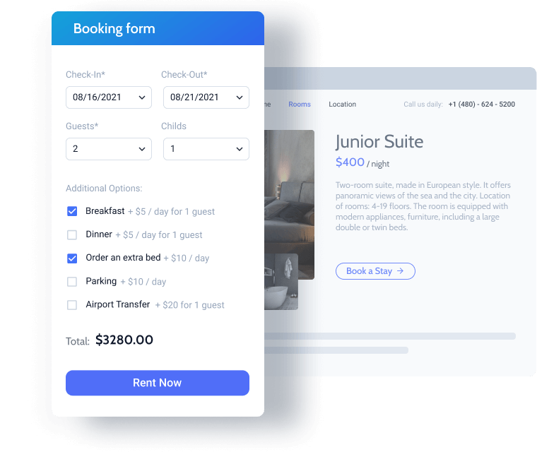 jetbooking form