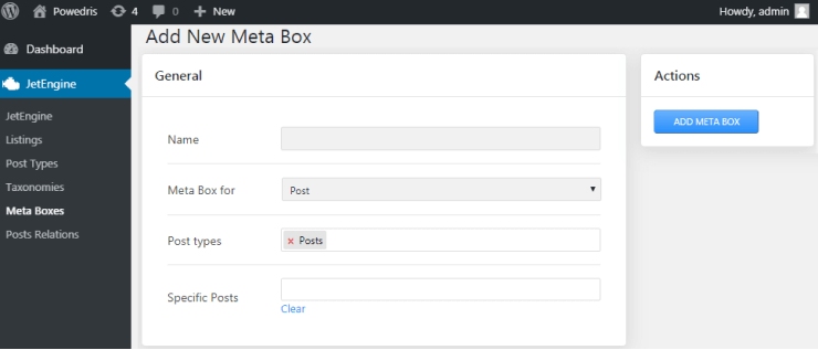 Posts settings