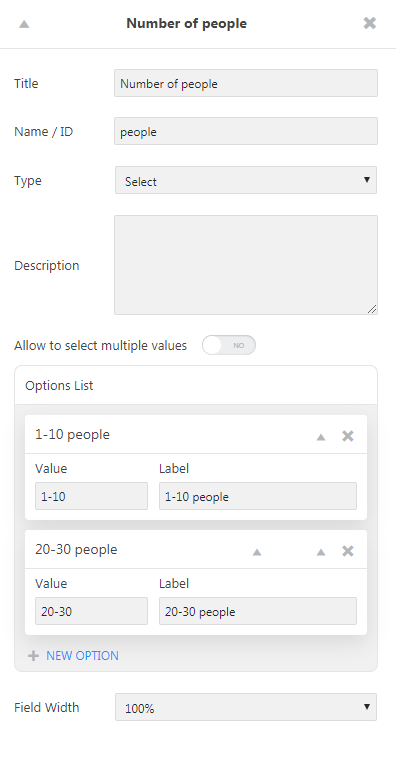 number of people meta field type