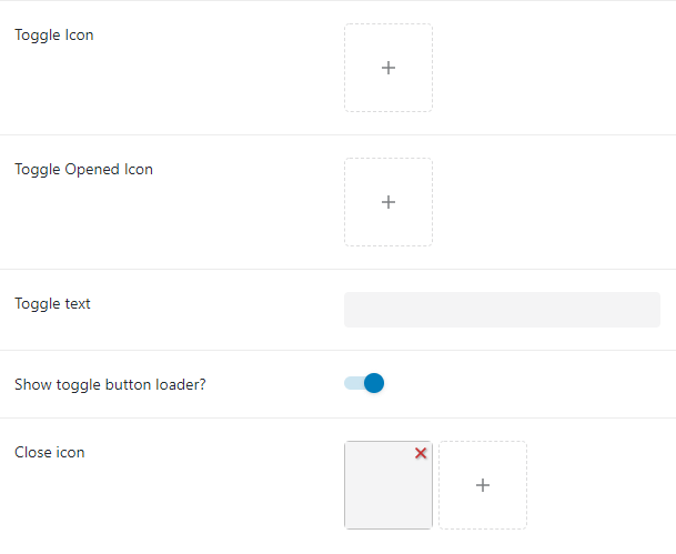 custom toggle settings