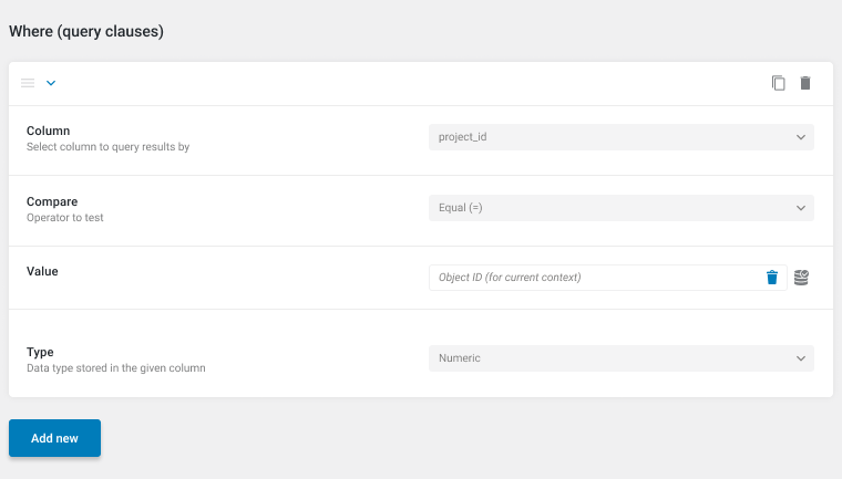 query clauses