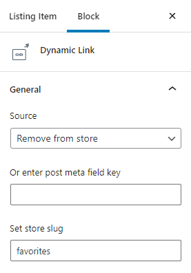 remove from store dynamic link