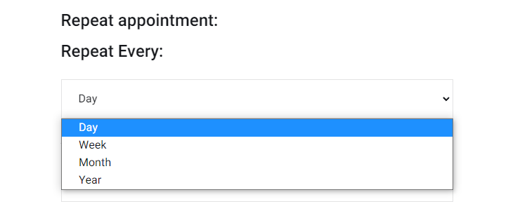 repeat appointment every