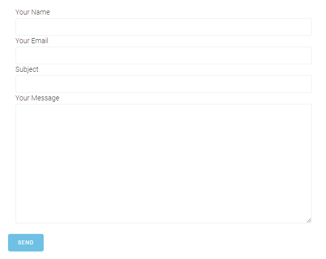 Contact Form fields