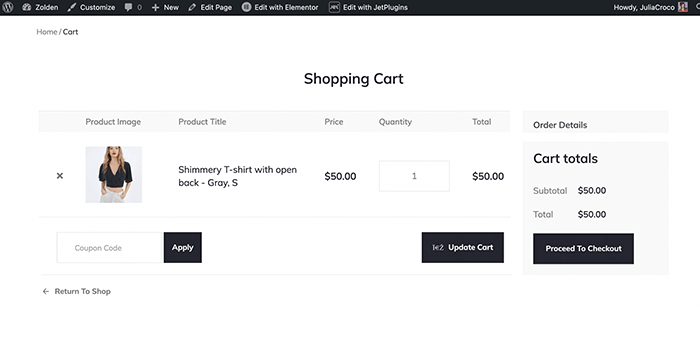 shopping cart