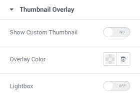 Thumbnail Overlay settings