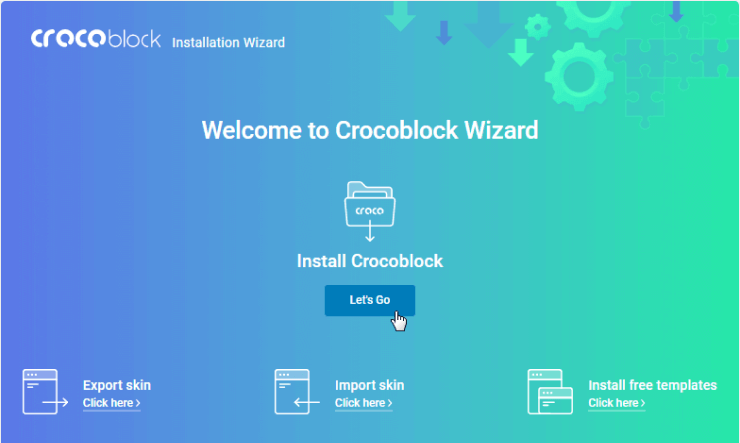 Crocoblock Wizard plugin start page