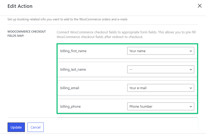 WooCommerce Checkout Fields Map