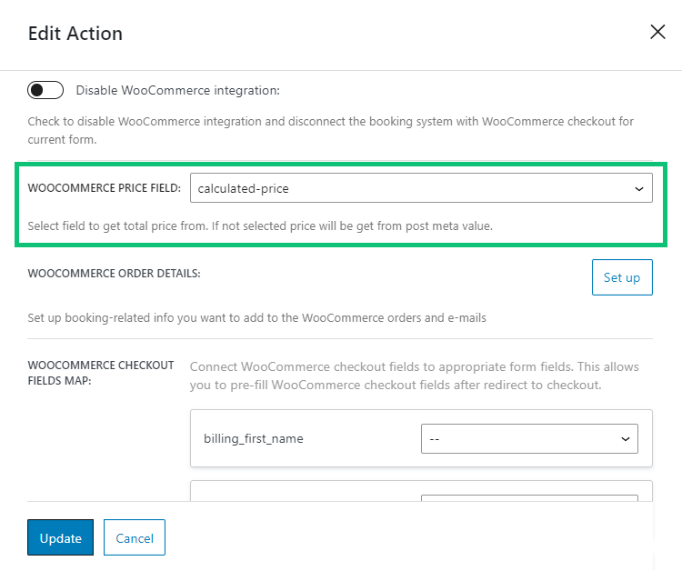 WooCommerce price field