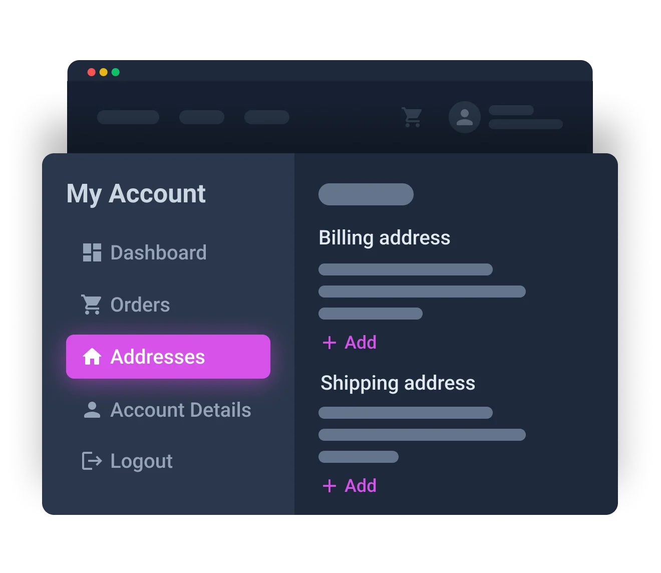 account addresses