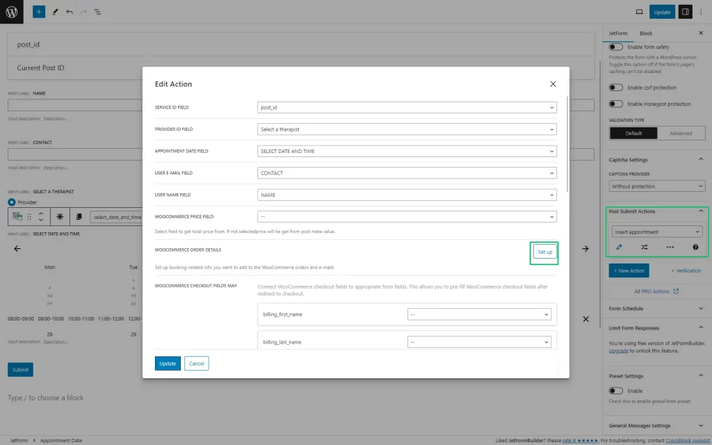 woocommerce order details of the post-submit action